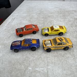 1970’s Matchbox Piston Popper Lot Of 4 Turbo Taxi Lesney Mustang